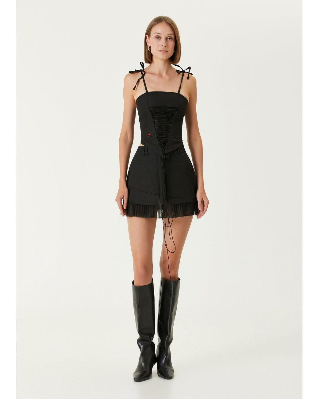 Pcfg Black Your Itch Corded Top