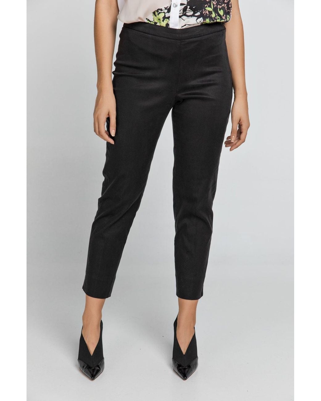 Conquista Black Slim Fit Pants Fashion