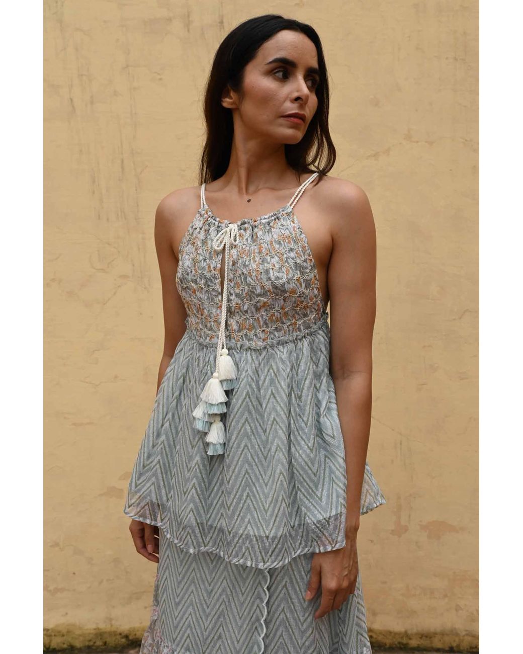Liminal Blue Isla Blouse