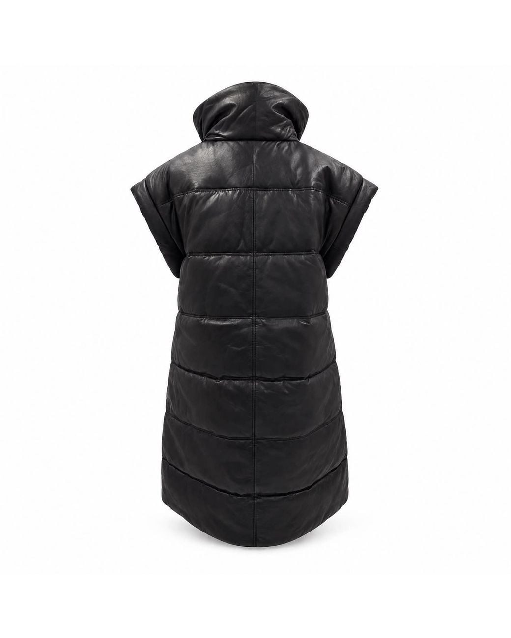 Mauritius Black Oversized Modern Elongated Puffer Katrin