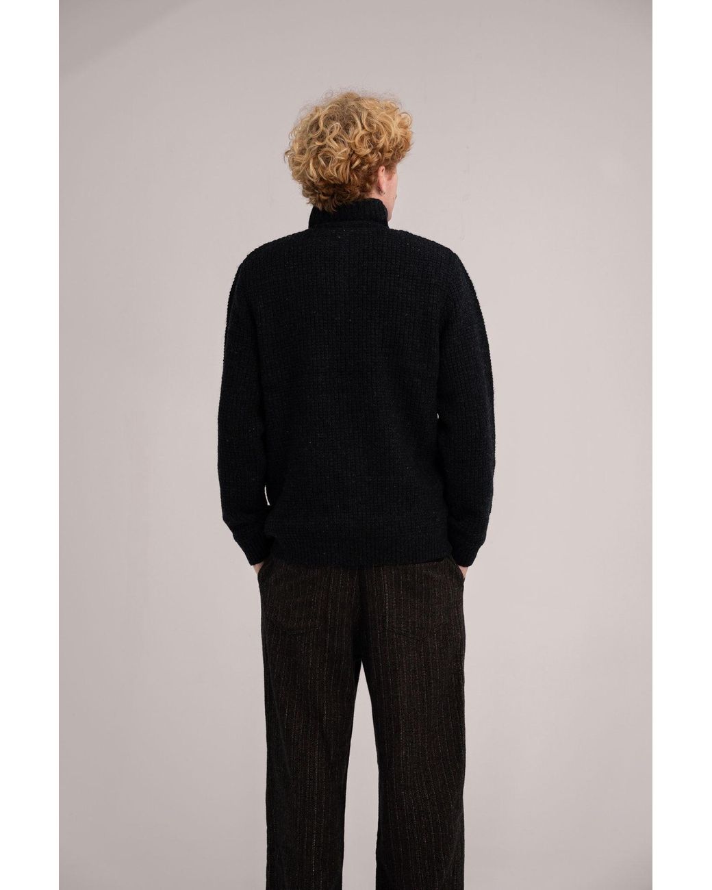 Komodo Blue Heath Fleece Lined Wool Jacket for men