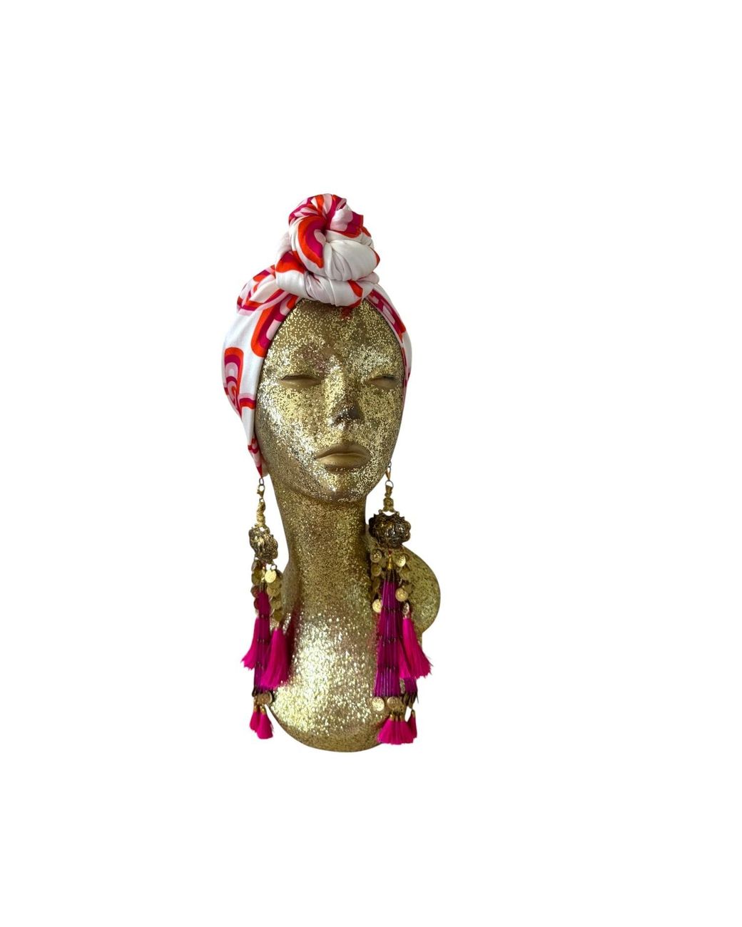 Julia Clancey Pink Edith Silk Dream Olympia Reversible Turban