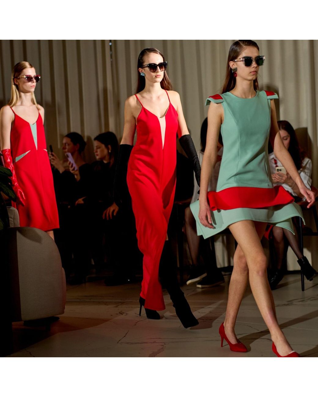 Laura Daili Red Neutrals Scarlet Elegance Maxi Dress