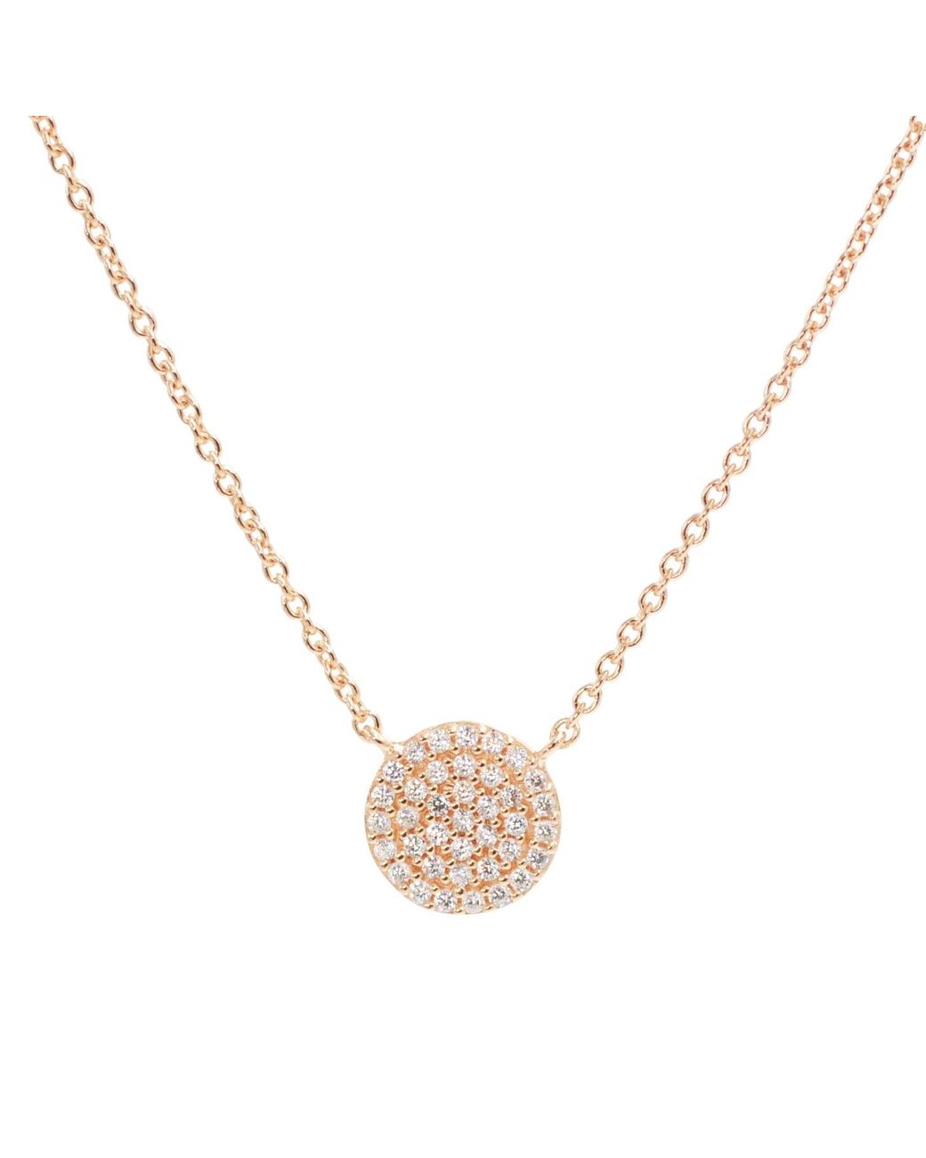 KAMARIA Metallic Pave Disk Necklace
