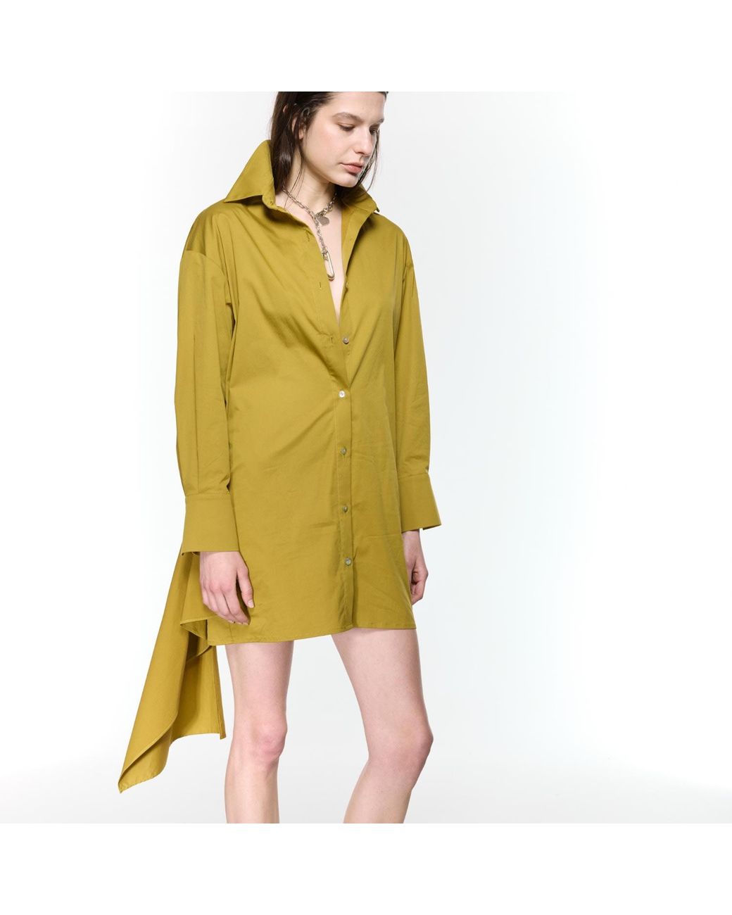 Mirimalist Yellow Eddy Mustard Shirt Dress