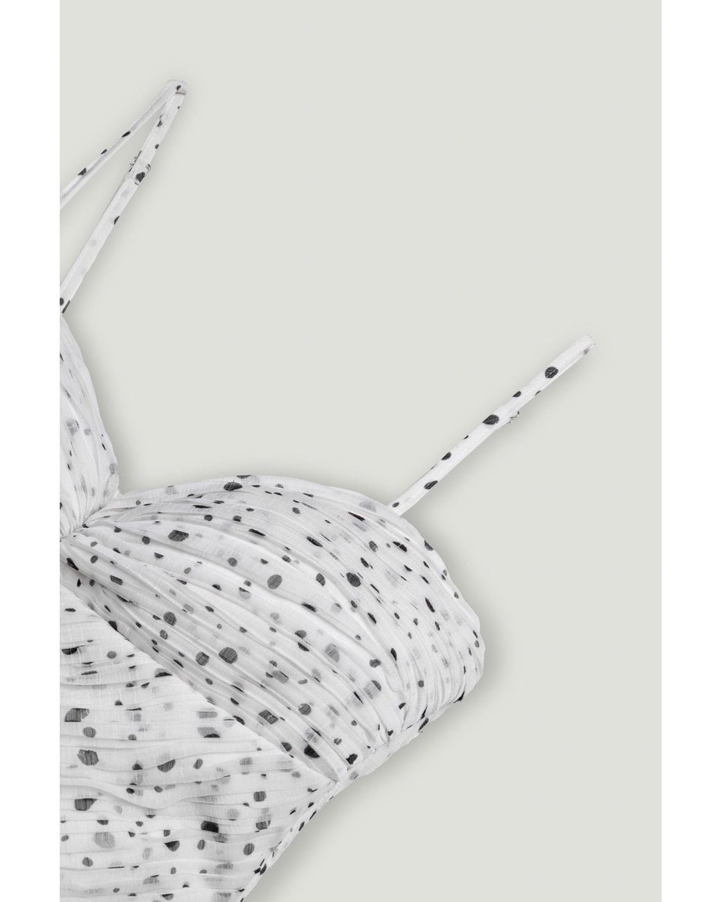 Nocturne White Printed Chiffon Bustier