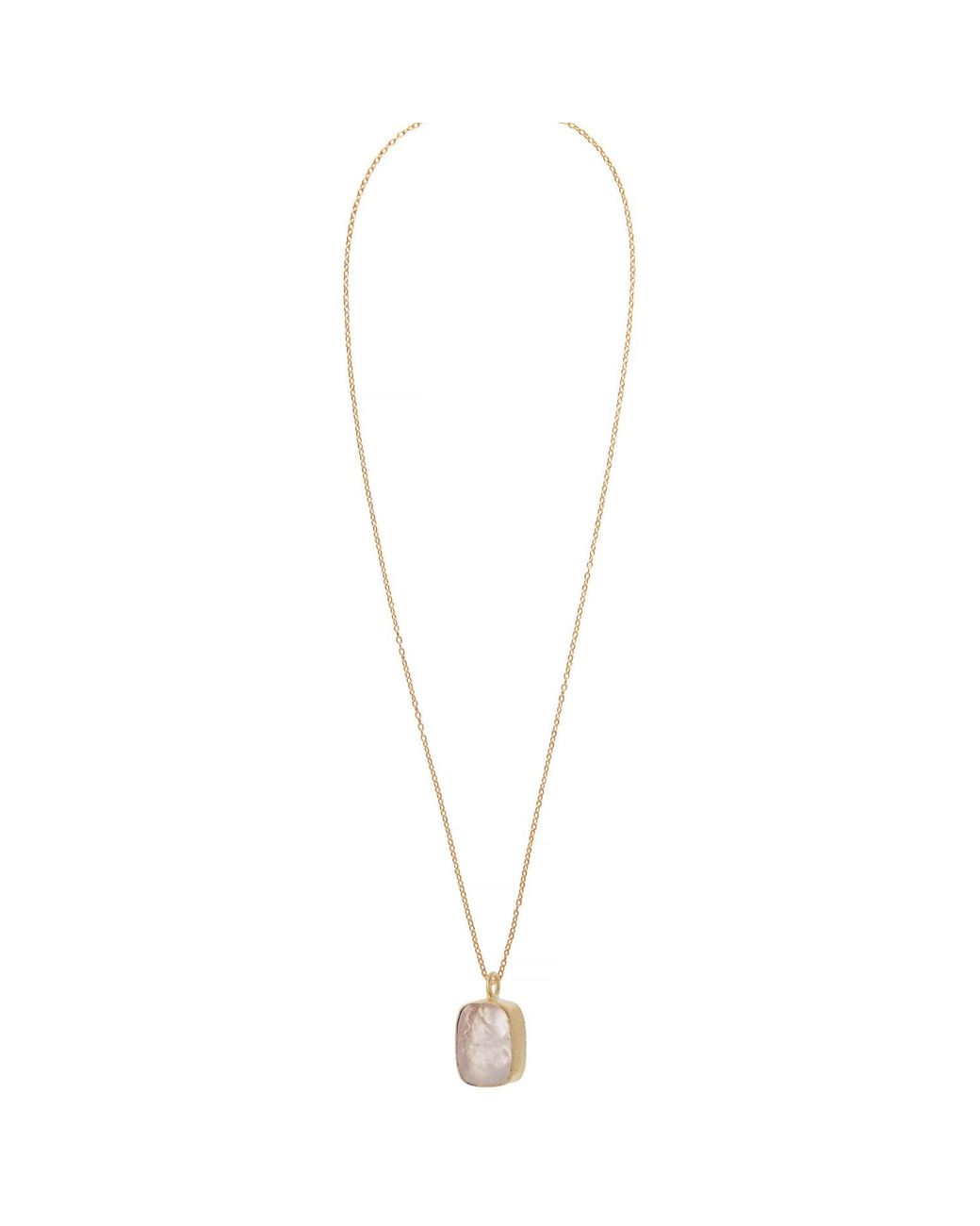 Goddess Charms White Rose Quartz Elemental Crystal Necklace