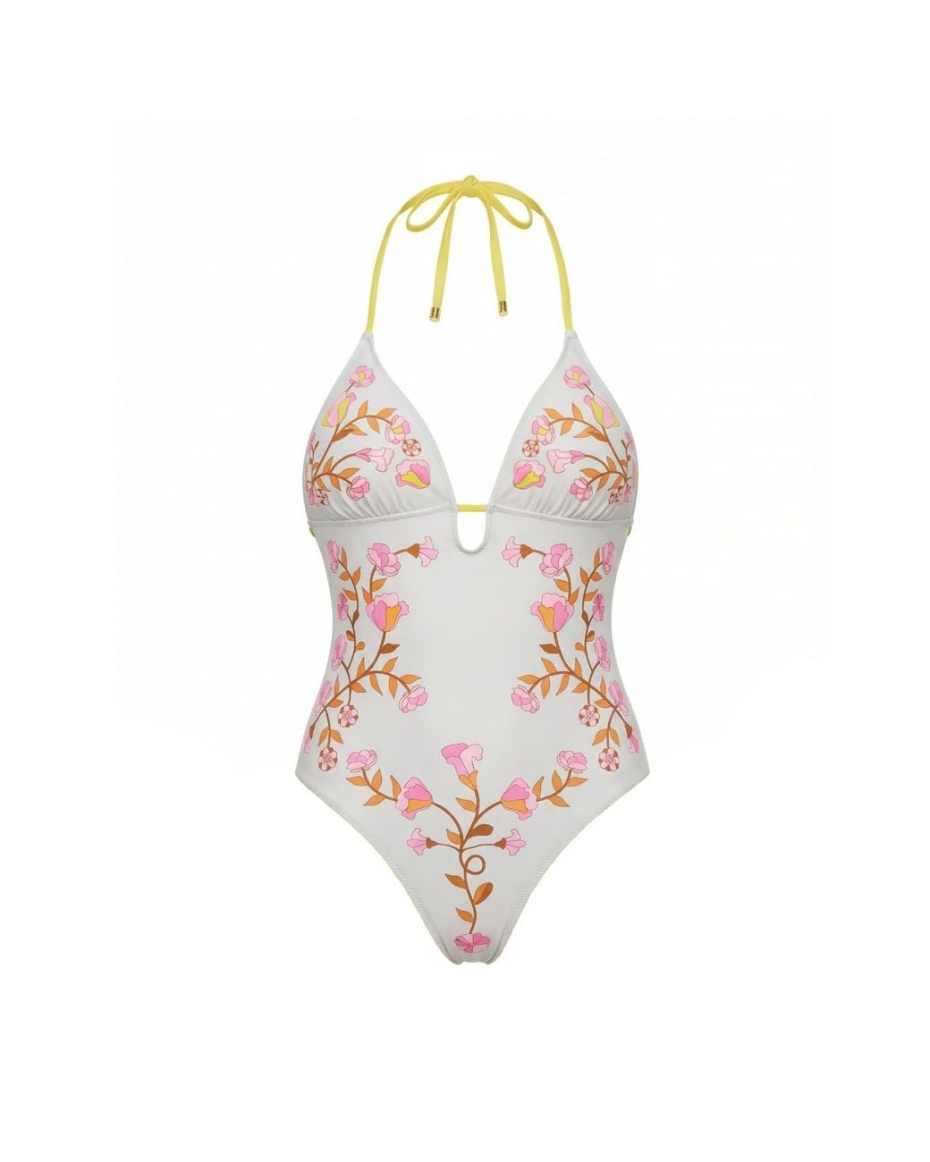 Jessie Zhao New York Yellow Bloom Reversible One Piece Swimsuit