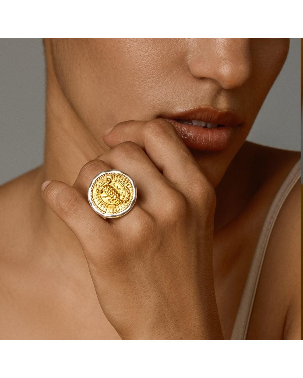 Goddess Charms Metallic Scorpio Zodiac Ring
