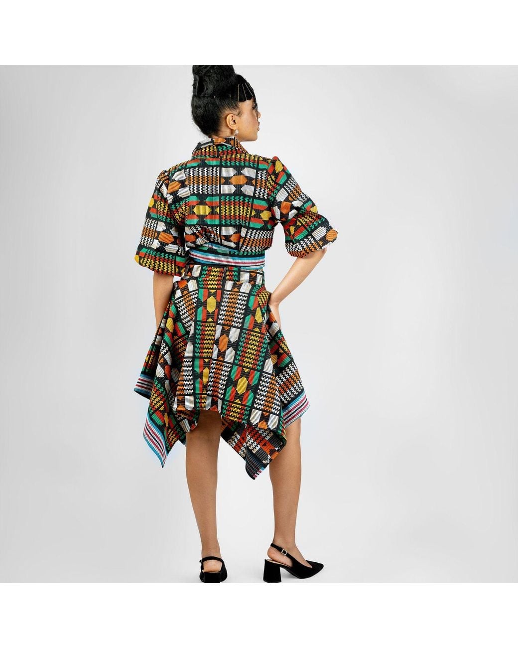 Beautiful Stitches Ltd Black The Kente Luxe Two-Piece Set