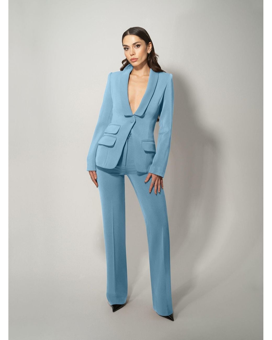 Tia Dorraine Blue Vision Tailored Blazer & Trousers Suit