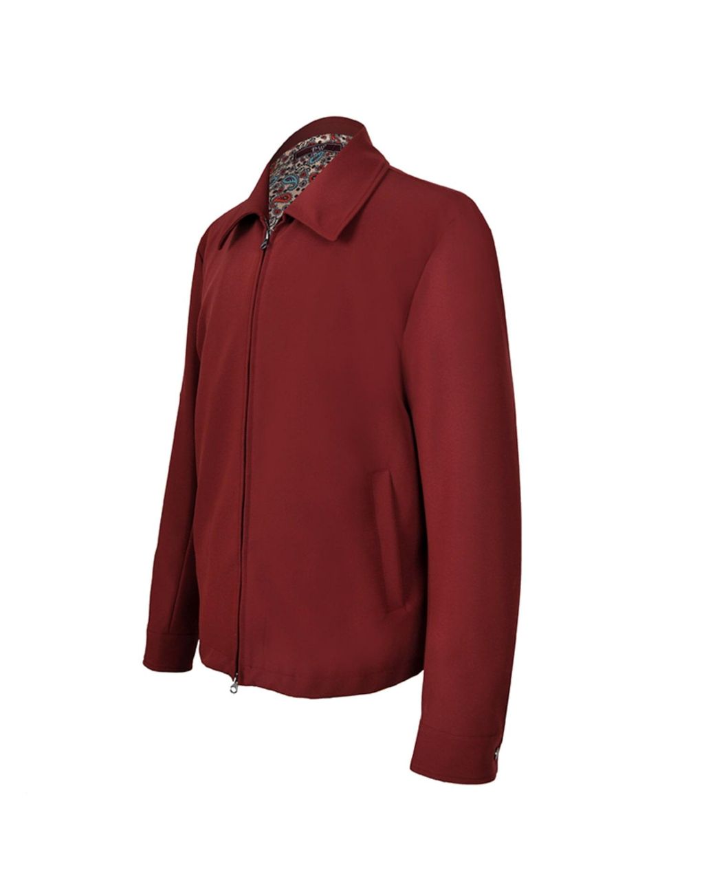 DAVID WEJ Red Ashford Relaxed Aviator Jacket for men