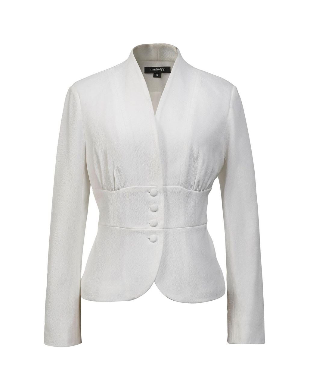 Smart and Joy Gray Fitted And Flared Jacket