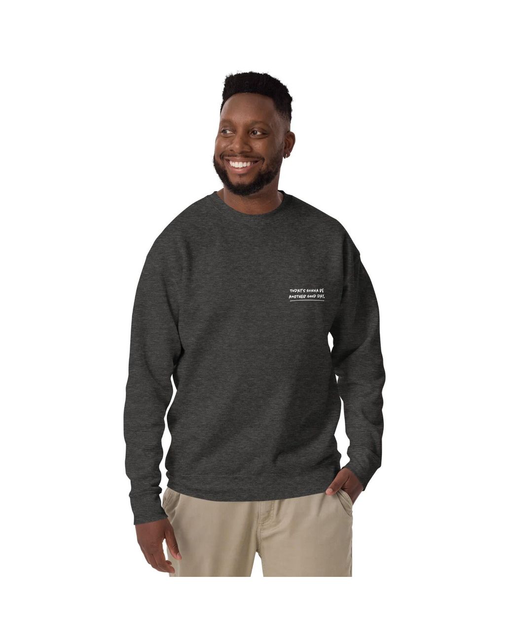 Anchor and Crew Gray Heather Octopus Another Good Day Cotton Blend Sweatshirt for men