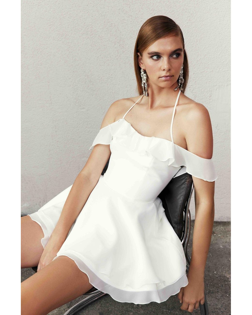 NAZLI CEREN White Evie Mini Dress