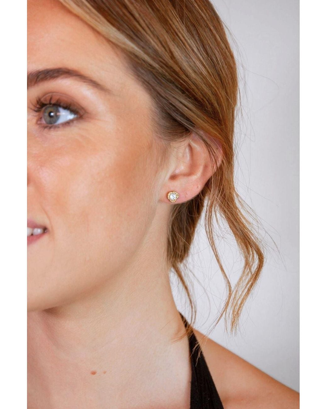 Claire Hill Designs Metallic Topaz Lichen Stud Earrings