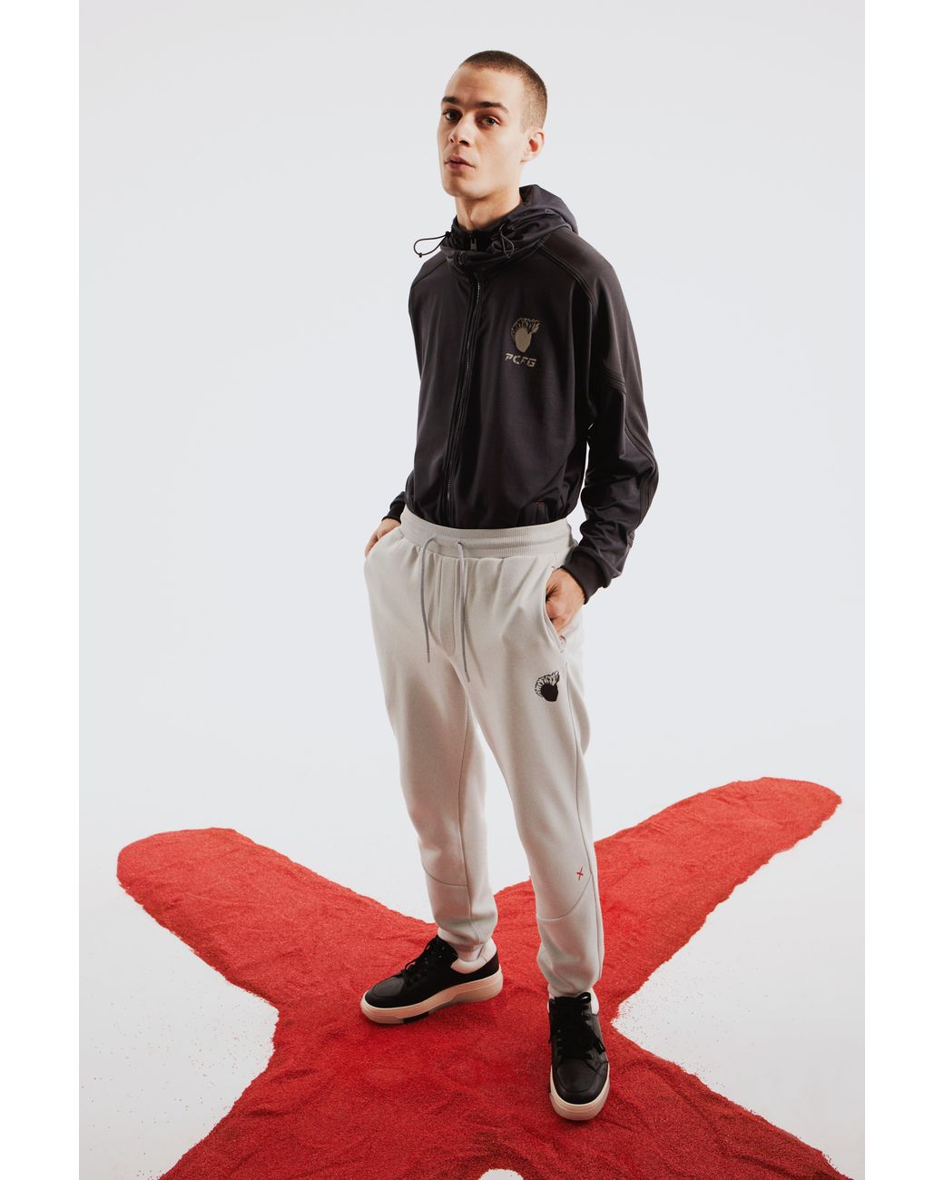 Pcfg Gray Comfort Track Sweatpant for men