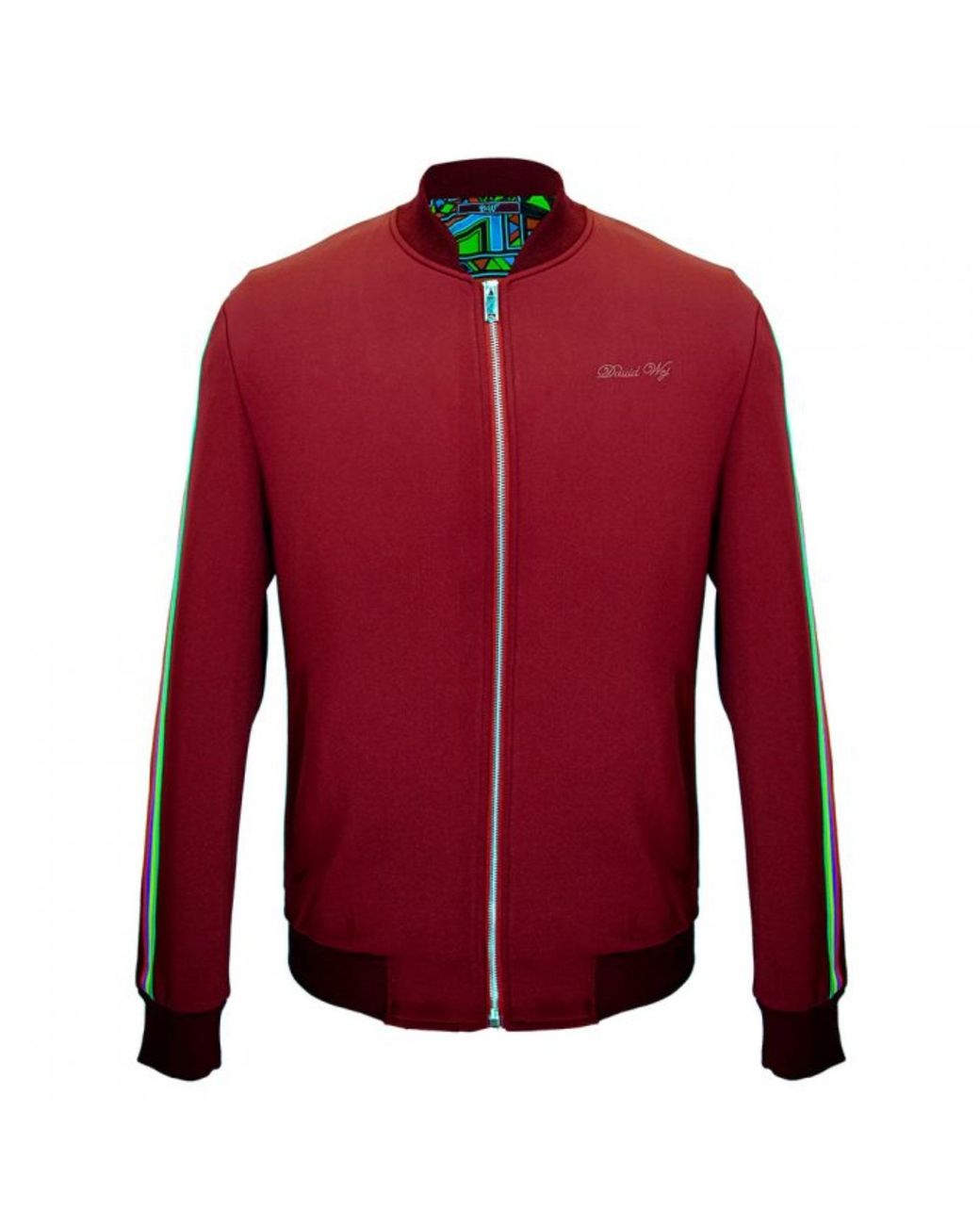 DAVID WEJ Red Lagos Multi Stripe Track Suit for men