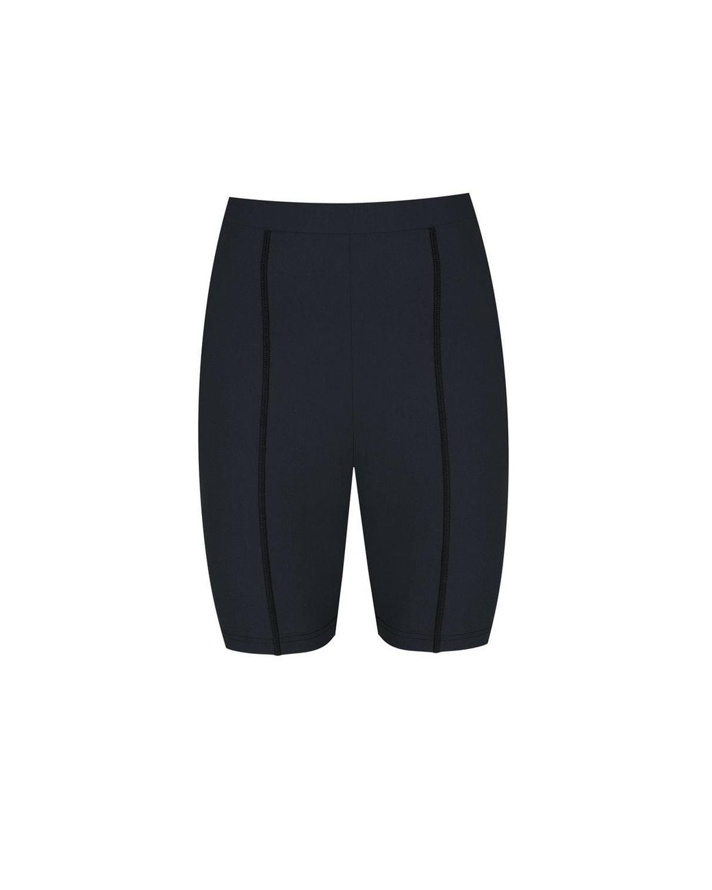 No'design Blue Biker Shorts With Flatlock Detail