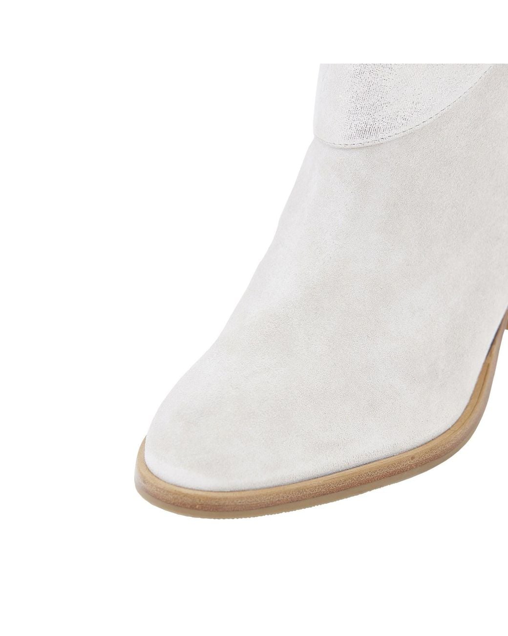 Moon D'elle White Doppietto Ankle Boots