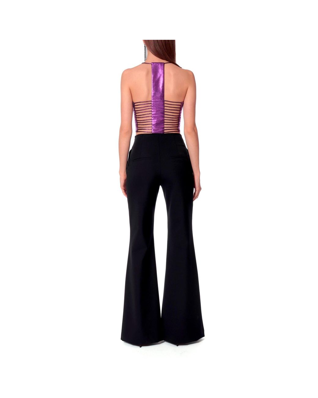 AGGI by HALEWSKI Purple Nelly Sparkling Grape Crop Top