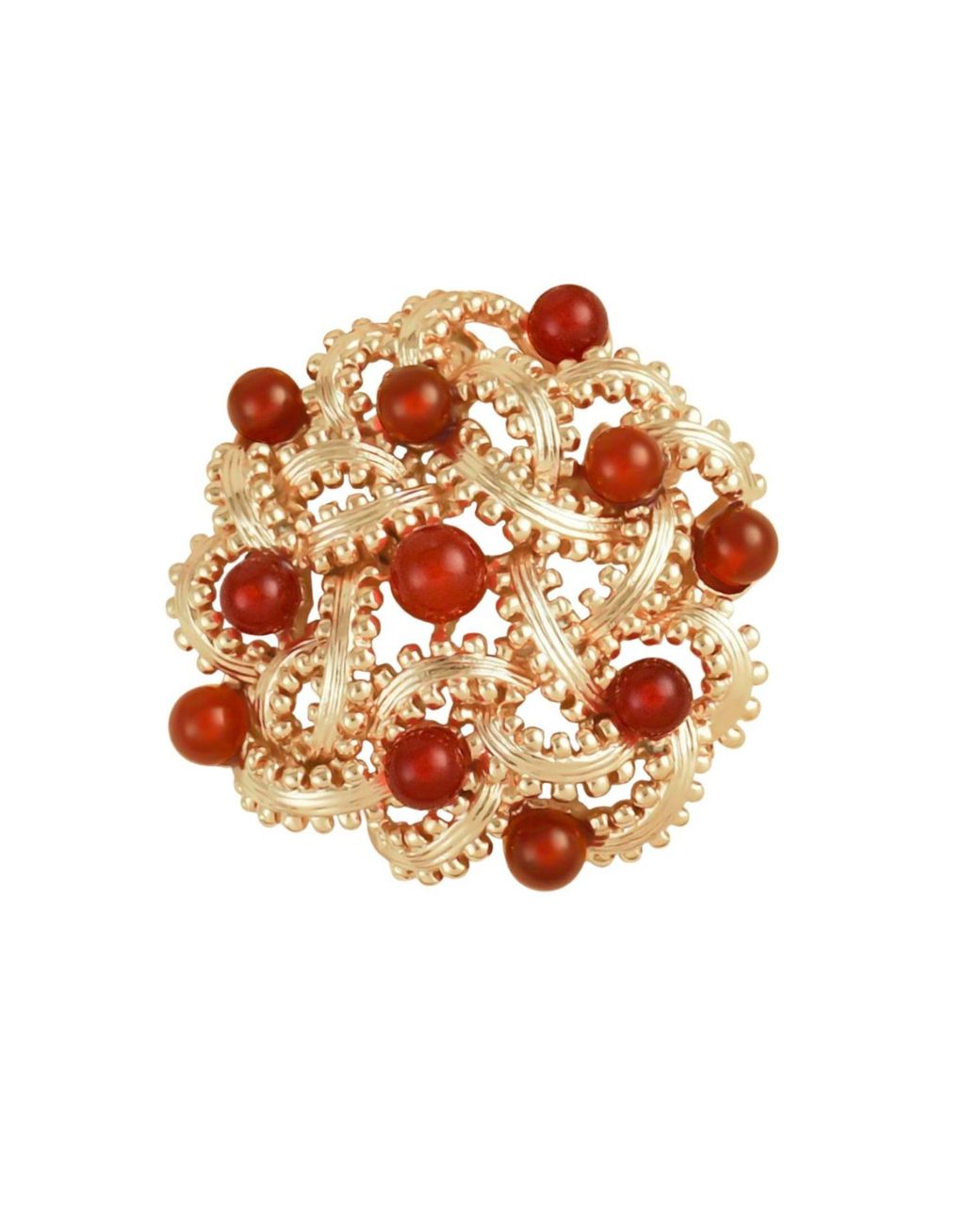 Grosse Red Agate Gemstones Statement Brooch, Series Briar