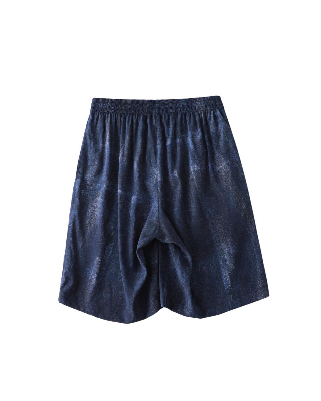 Soft Strokes Silk Blue Pure Mulberry Silk Tie Dye Printed Shorts for men