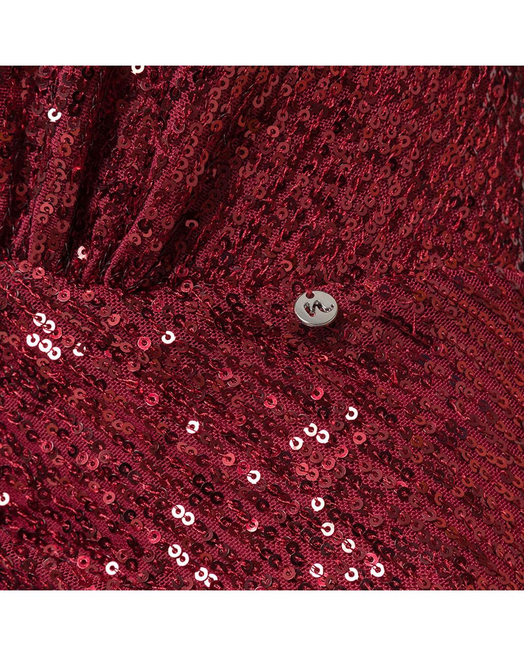 Nissa Red Sequined Halterneck Maxi Dress