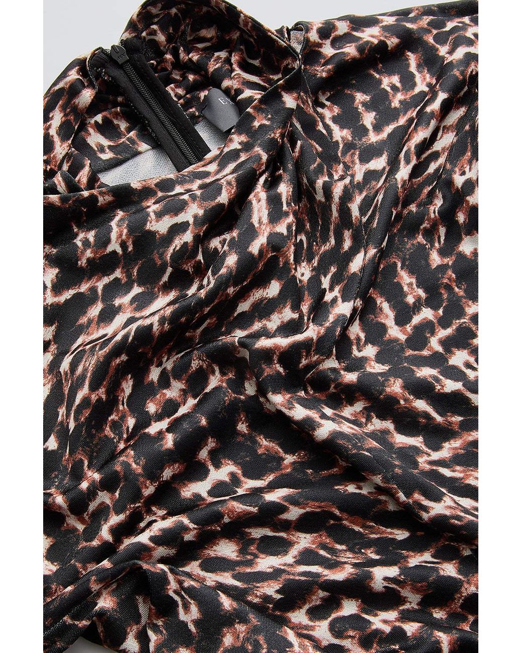 Exquise Black Regular Printed Turtleneck Ensley K. Blouse