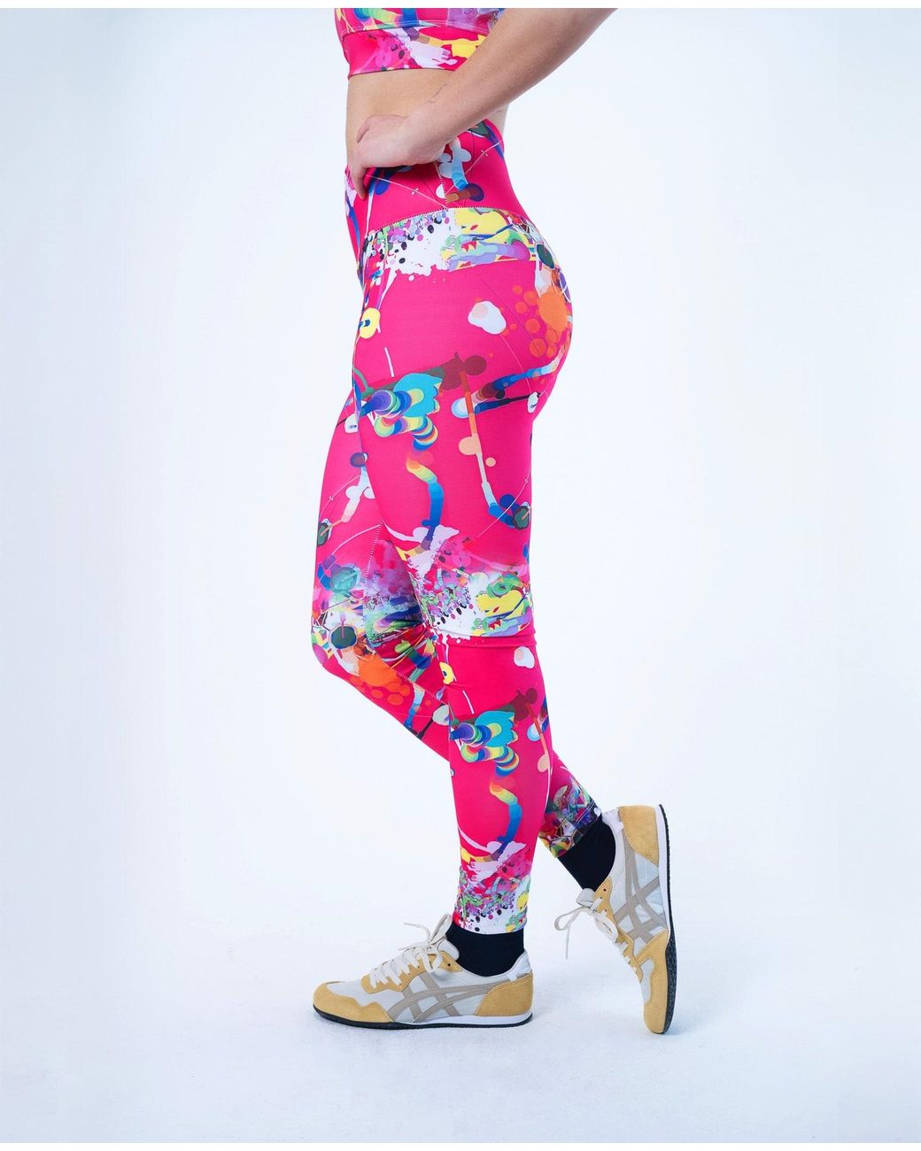 Lilia Munn Pink High Waisted Leggings –