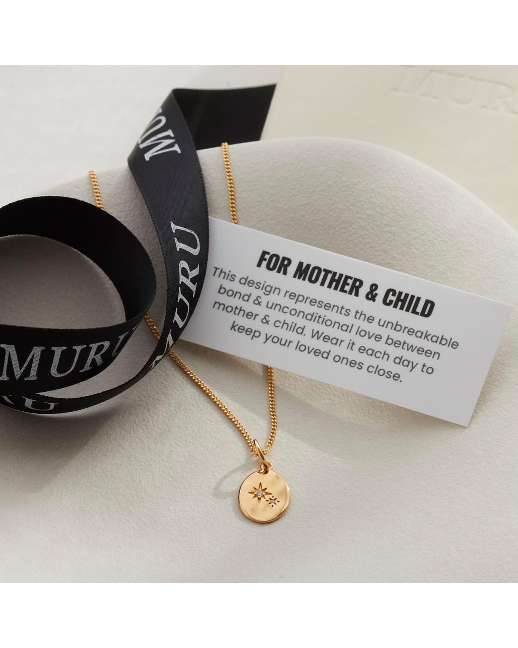 Muru Metallic Mother & Child Necklace