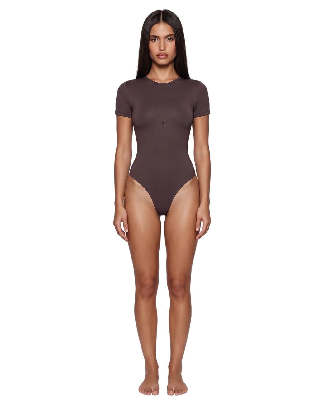 GOD SAVES QUEENS Brown Second Skin T-Shirt Bodysuit Doppio