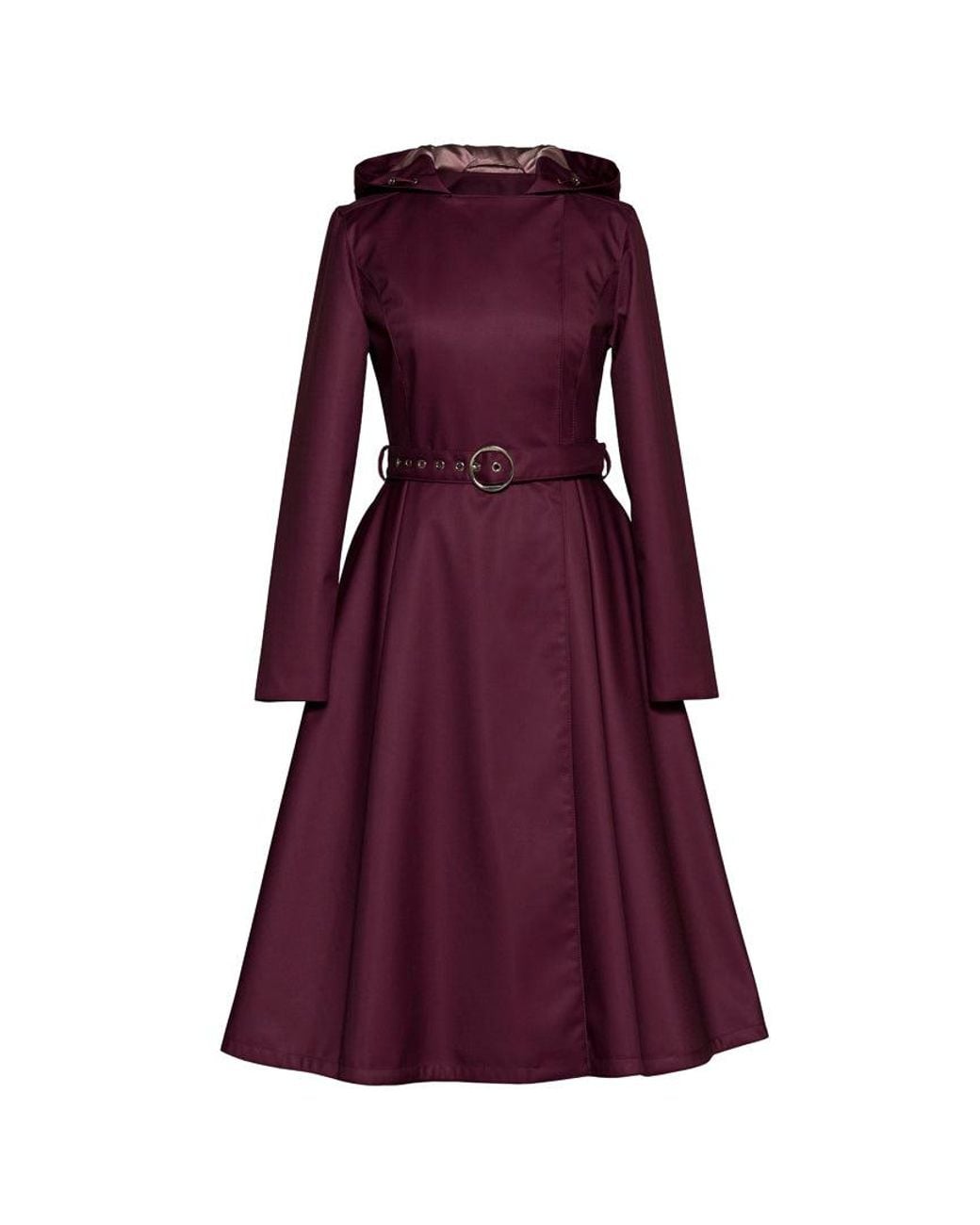 RainSisters Purple Double Breasted Trench Coat