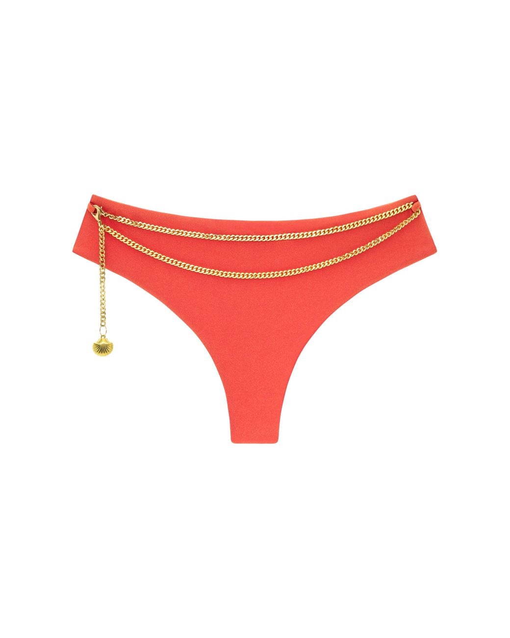 Adriana Pappas Designs Red Riviera Bottoms With Chain Coral Quartz