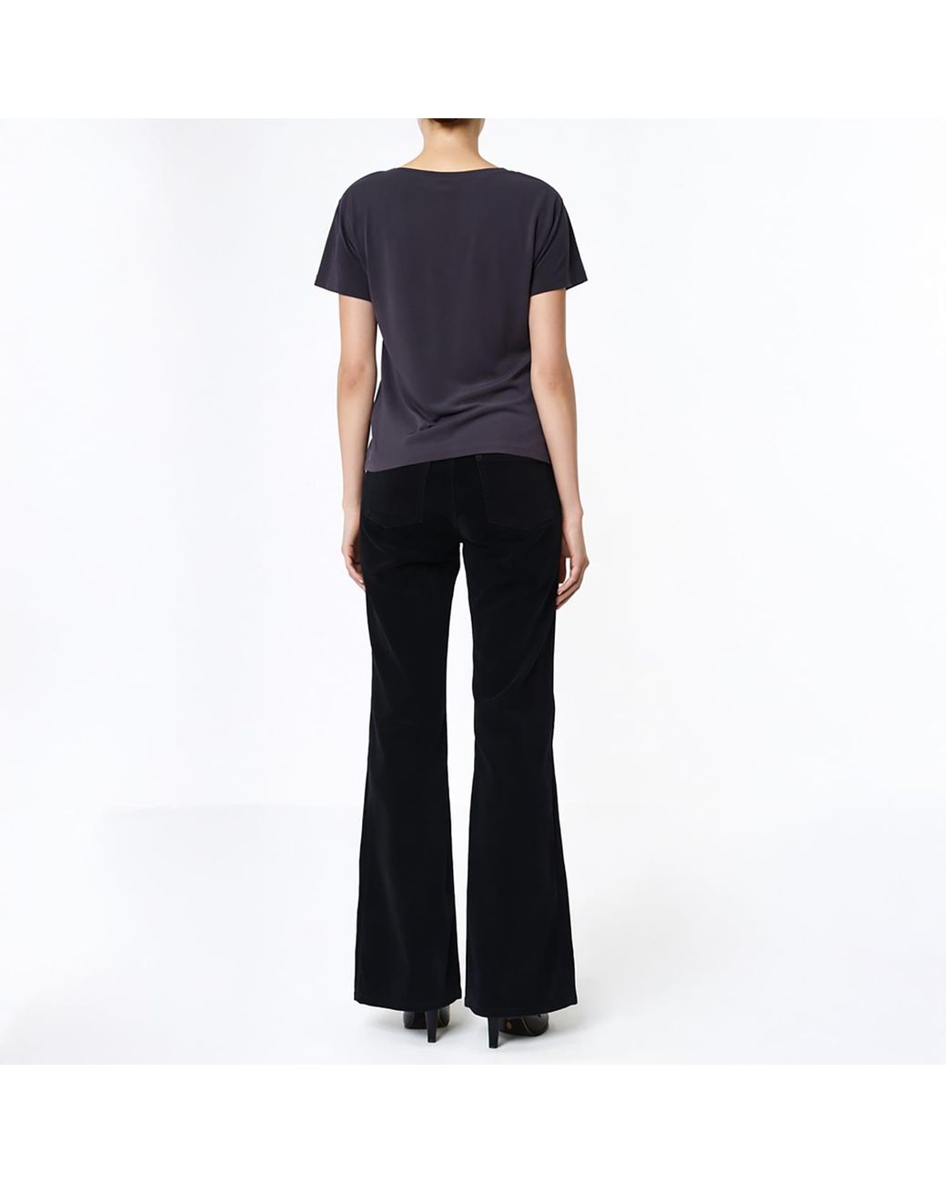 NOEND Blue Dina High Waisted Wide Corduroy