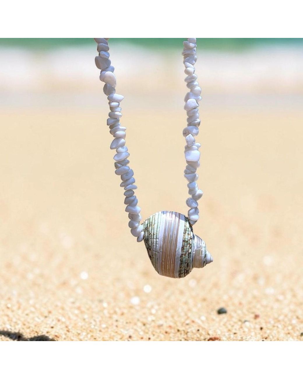 OhSun Metallic Aruba Shell Necklace