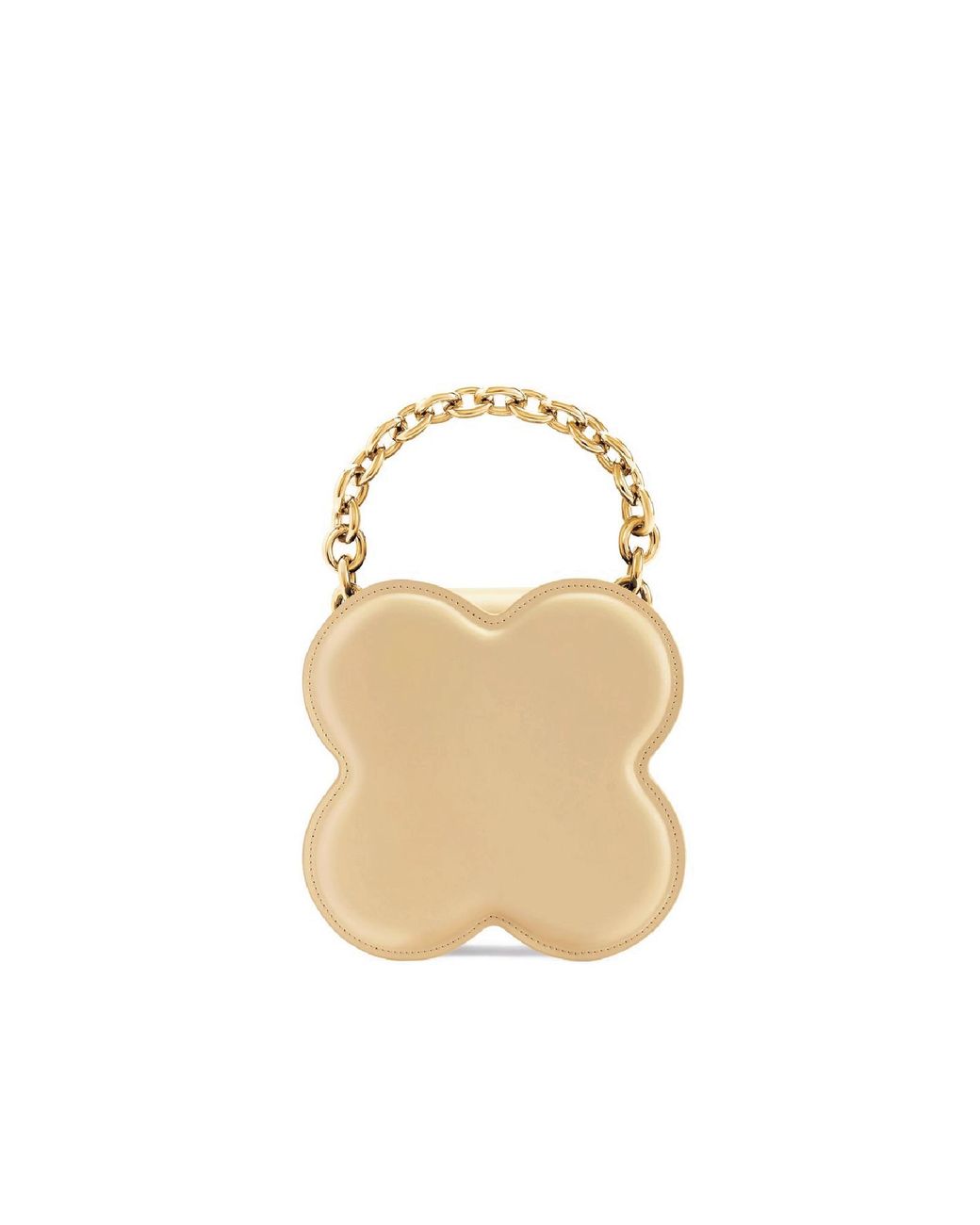 Orange Cube Metallic Large Lucky Clover Handbag