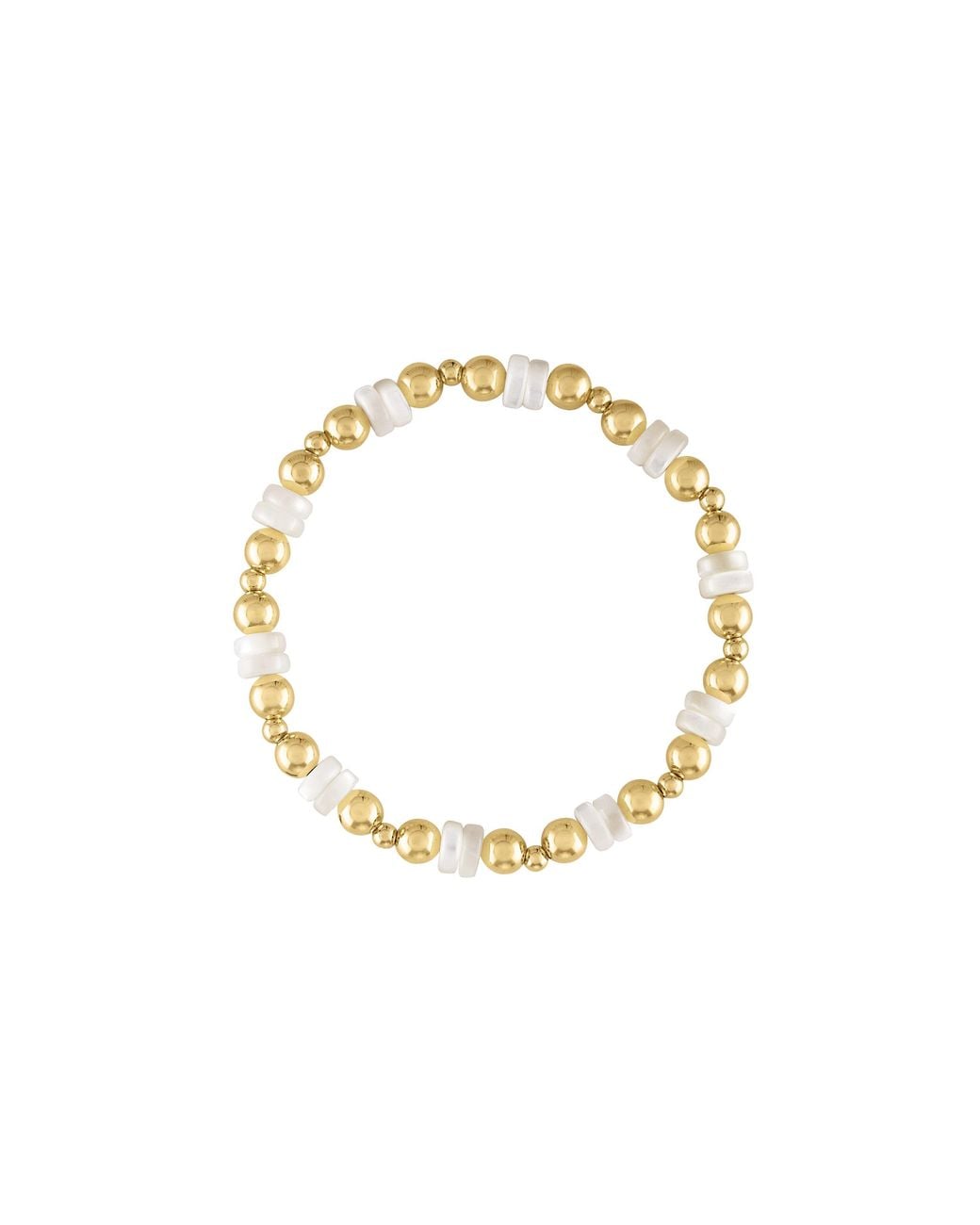 Olivia Le Metallic Harper Pearl Heishi Bracelet