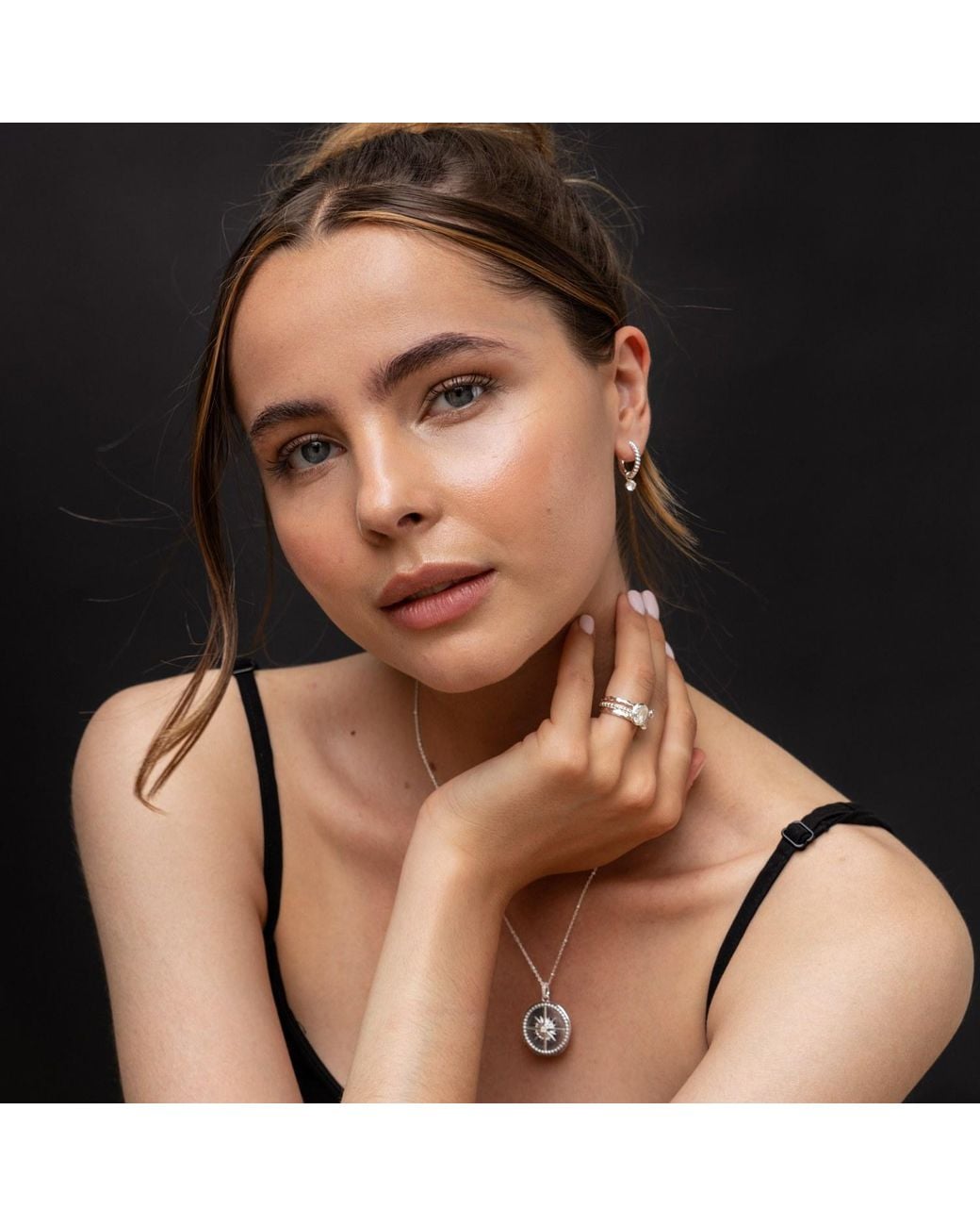 Dower & Hall Metallic Topaz Large Dotty Orissa Hoops