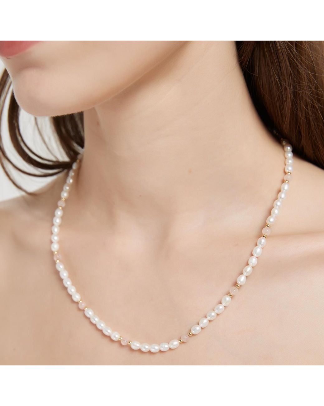 Miss Cecilia White Aurora Fresh Water Pearl Necklace