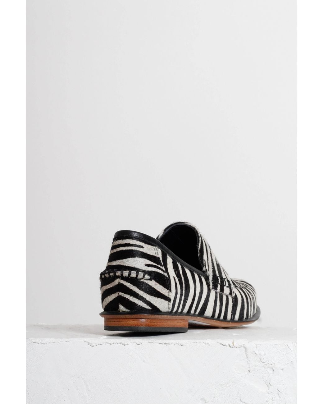 Mafalda Black Neutrals Diana Zebra Pony Loafers