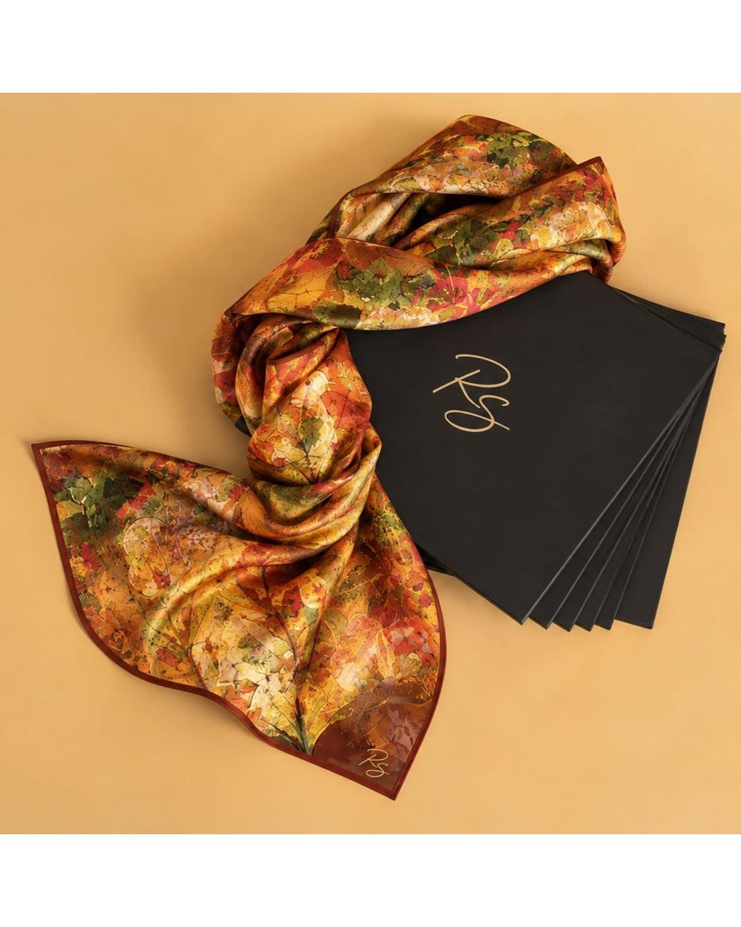 Richard Stone Studio Orange Vesper Silk Scarf