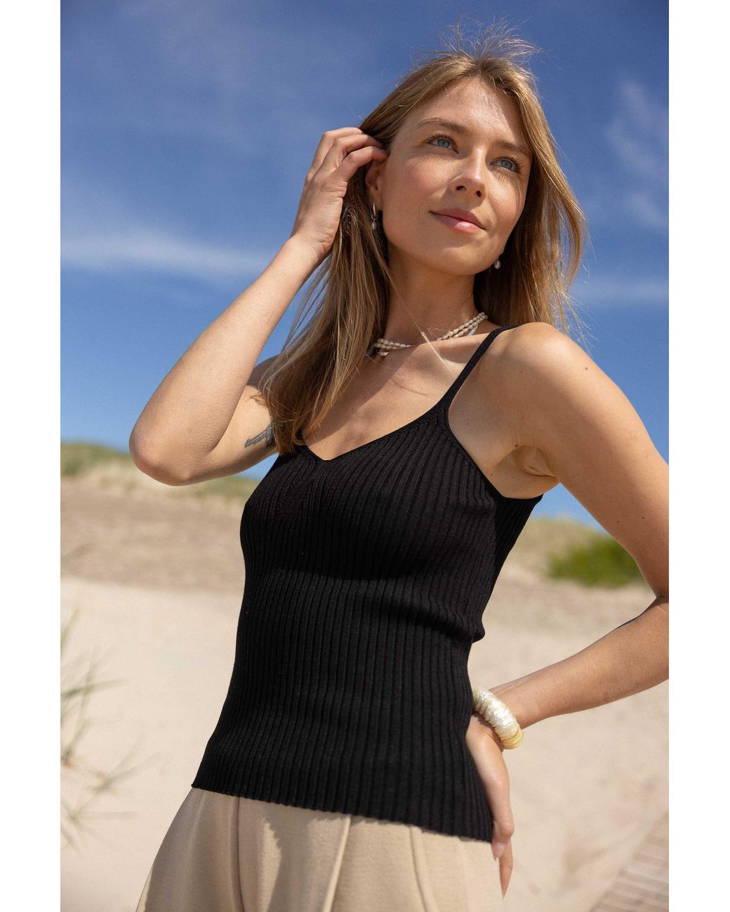 SALANIDA Black Sotto Top