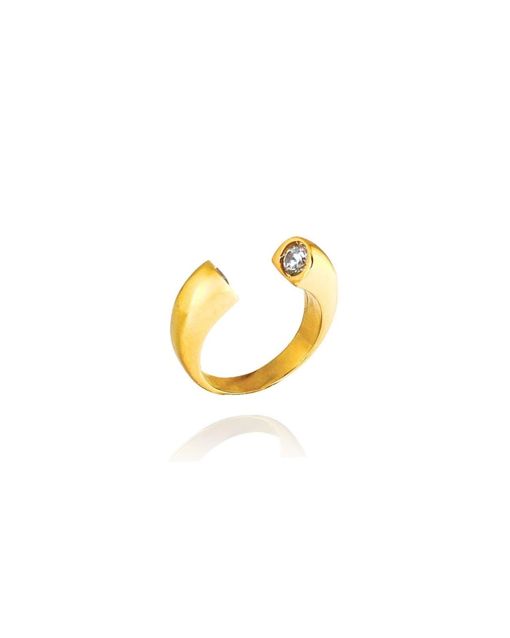 LINYA JEWELLERY Metallic Horn Stone Inside Ring