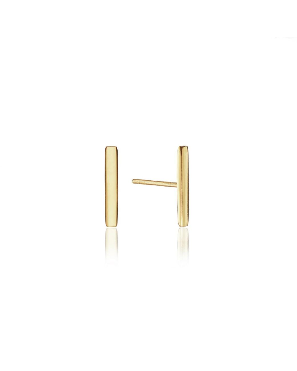 Lily & Roo Metallic Plain Bar Stud Earrings