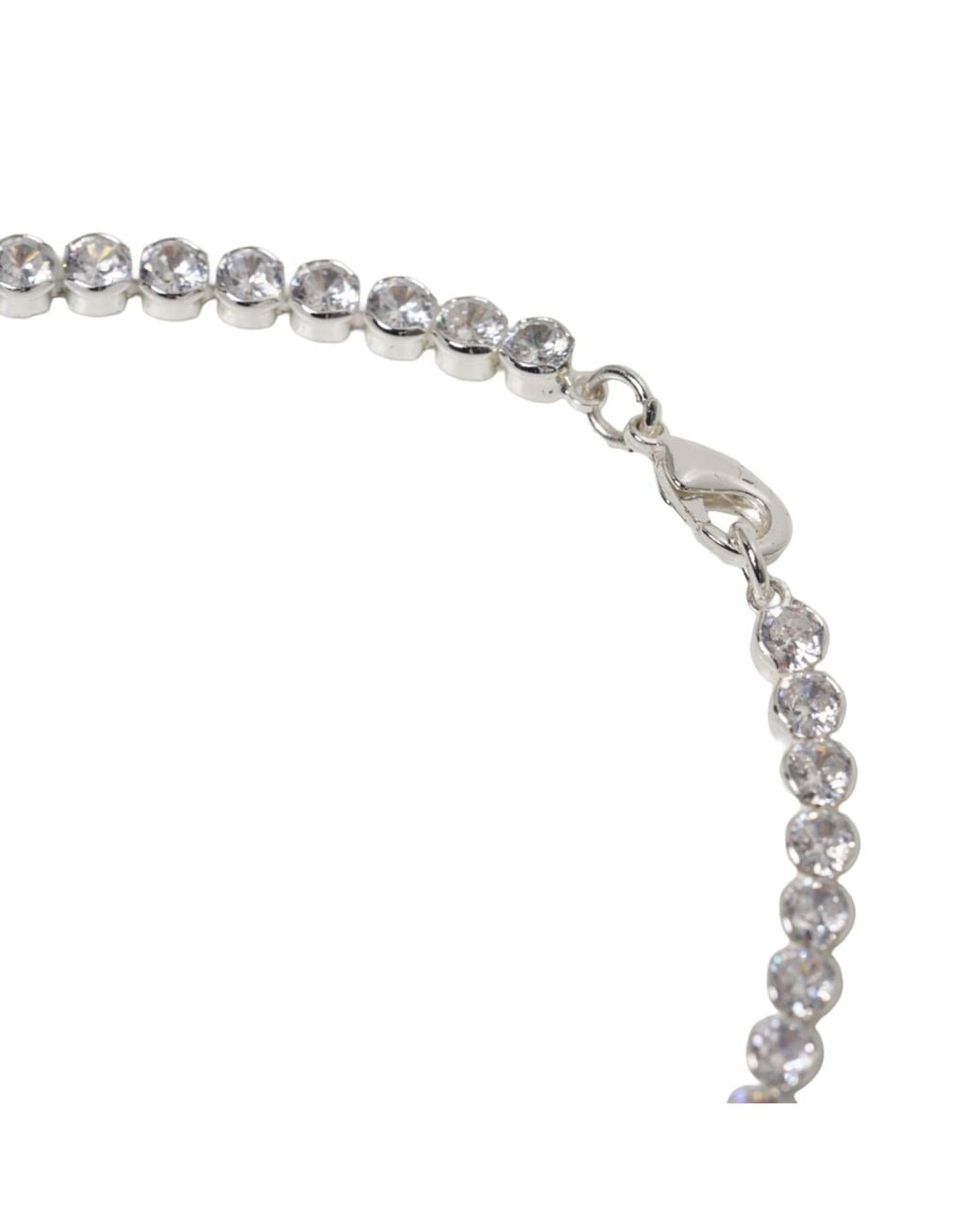 Urbane Jewelry Studio Metallic Circle Tennis Necklace