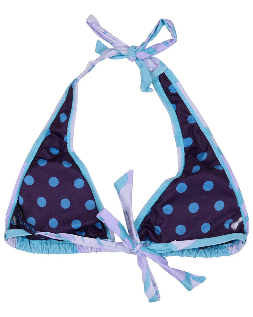 Lords of Harlech Blue Raquel Monstera Floral Bikini Top