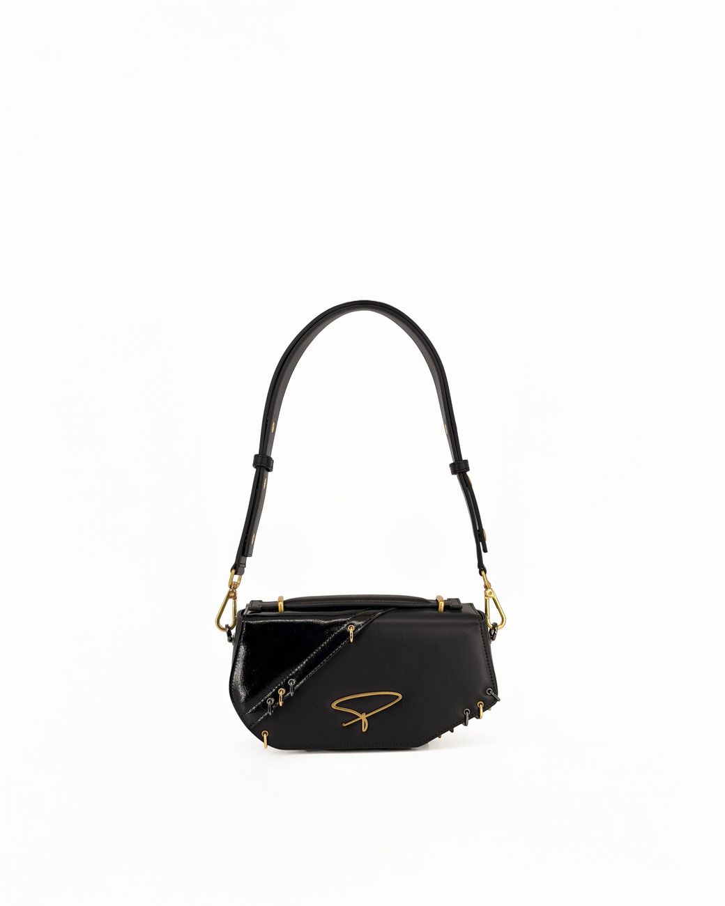 Pimpinicchio New York Black Dey Asymmetrical Shoulder Bag