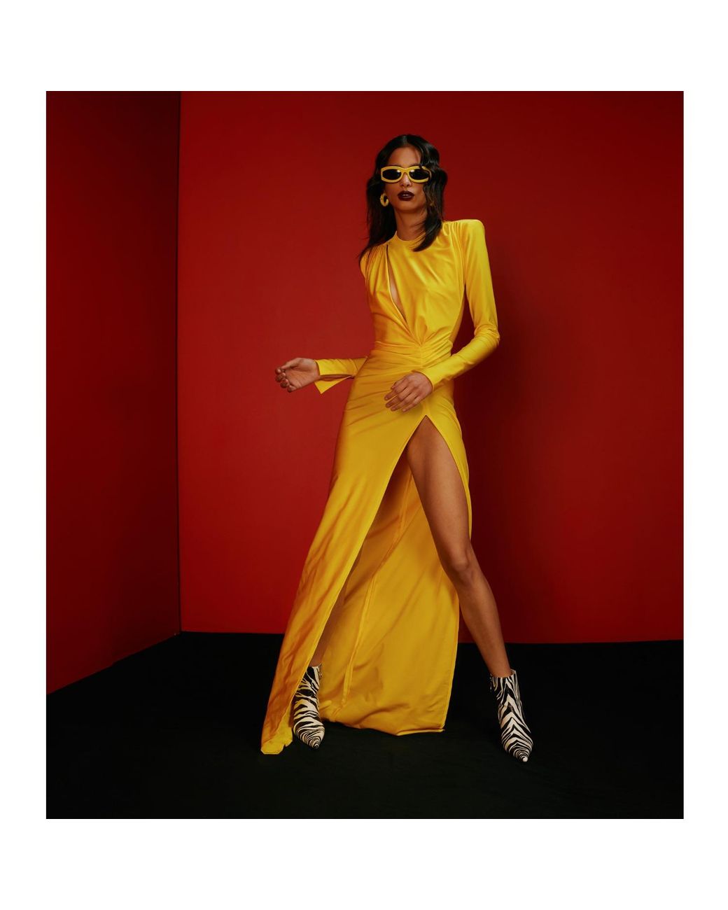 AGGI by HALEWSKI Yellow Adriana Super Dress