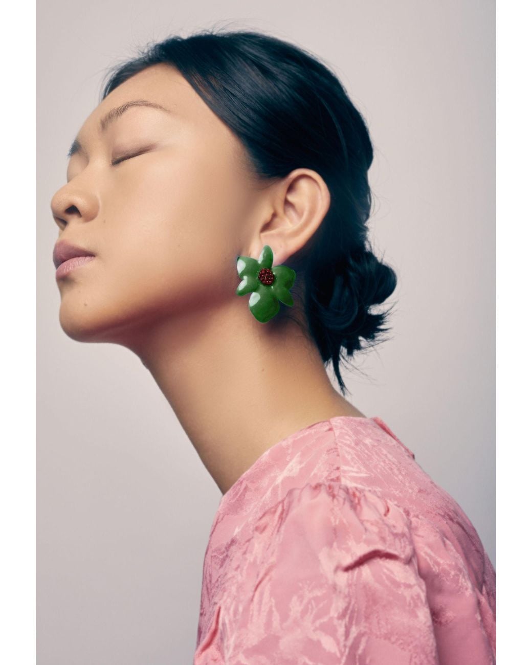 Lavani Jewels Green Orchid Earrings